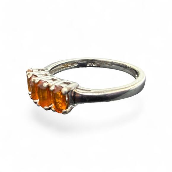Spessartine Garnet Ring 925 Sterling Silver US Size 7 STS Orange Gemstone - Picture 5 of 7